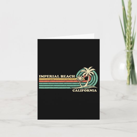 Retro Zomer Vakantie Californië Keizerlijk Kaart (Voorkant)