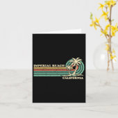 Retro Zomer Vakantie Californië Keizerlijk Kaart (Gele Bloem)