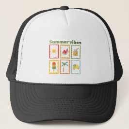 Retro Zomer Vibes Design  Trucker Pet