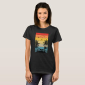 Retro Zomer Vibes Hangmat Palm Trees Strand Tropic T-shirt (Voorkant volledig)