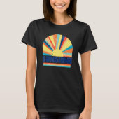Retro Zomer Zonneschijn Positieve Camping Reizen H T-shirt (Voorkant)