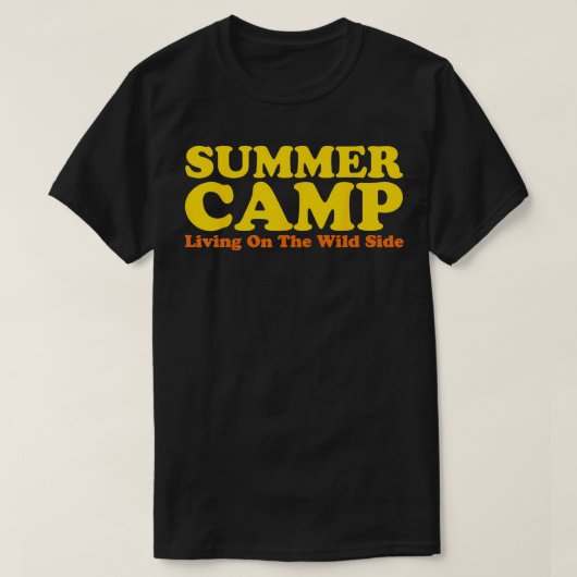 Retro Zomerkamp 70s 80s Camping T-shirt (Design voorkant)