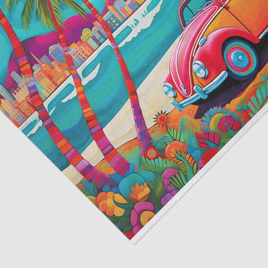 Retro Zomerrit Tissuepapier (Detail)