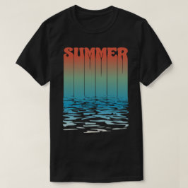 Retro zomerteksteffect t-shirt