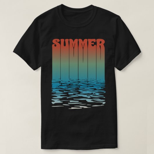 Retro zomerteksteffect t-shirt (Design voorkant)