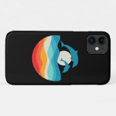  Retro Zomertijd Strand Dolfijn Case-Mate iPhone Case (Achterkant (horizontaal))