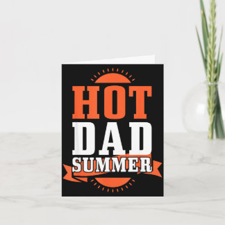 Retro zomervakantie hete papa zomer familie kaart