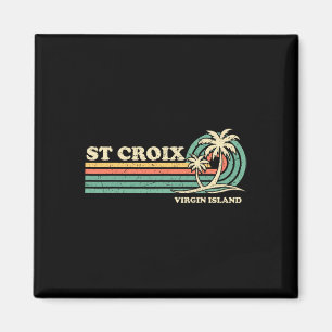 Retro Zomervakantie Virgin Island St. Cr Magneet