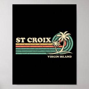  Retro Zomervakantie Virgin Island St. Cr Poster