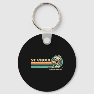  Retro Zomervakantie Virgin Island St. Cr Sleutelhanger