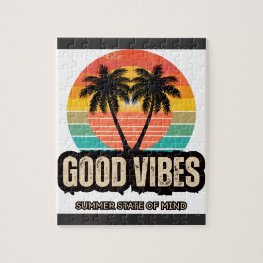 Retro zomervibes legpuzzel (Verticaal)