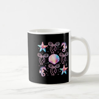 Retro zomervibes strand coquette strik zomermeisje koffiemok