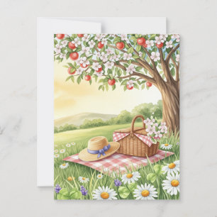 retro zomerzonnewende briefkaart