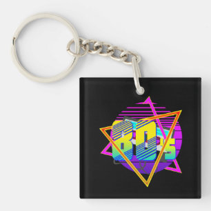 Retro Zomerzonsondergang Jaren 80 Sleutelhanger