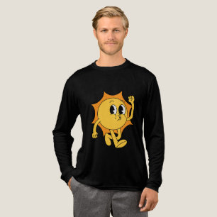 Retro Zon met Pouting Lips Tri-Blend Shirt