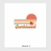 Retro zon sticker met zonovergoten woorden (Vel)