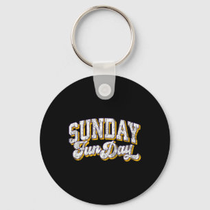 Retro zondag pret Minnesota voetbal retro plezier Sleutelhanger