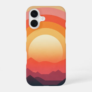 Retro Zonne Horizon iPhone 16 Hoesje