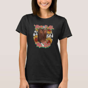 Retro Zonnebloem Laars Schuld Is Allemaal Mijn Wor T-shirt