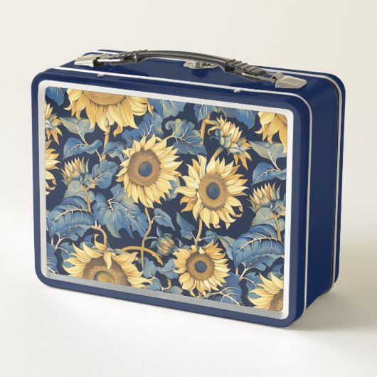 Retro Zonnebloem Lunchbox (Achterkant)