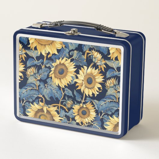 Retro Zonnebloem Lunchbox (Voorkant)