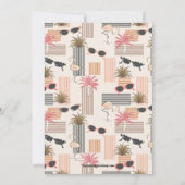 Retro zonnebril 50th Birthday Invitations (Achterkant)