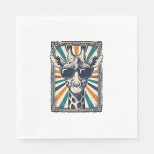 Retro zonnebril met giraffe servet