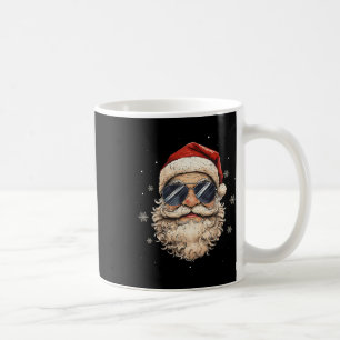 Retro Zonnebril Santa Face Christmas Xmas Mannen B Koffiemok