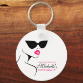 Retro zonnebrillen haar en schoonheid maken merken sleutelhanger (Voorkant)