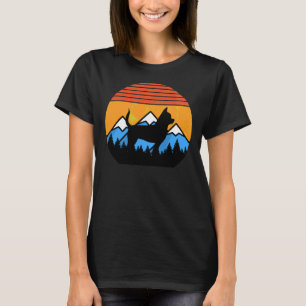 Retro zonnegebergten met bijzondere zonneschijn t-shirt