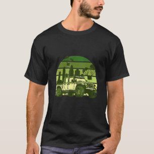 Retro zonnescherm 4x4 auto-off Road Wave T-shirt