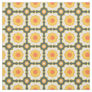 Retro Zonneschijn Bloem 70s Geometrisch Bloemmotie Stof
