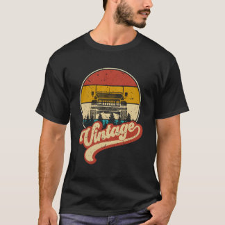 Retro  Zonsondergang 4x4 Auto Off Road Wave Mannen T-shirt