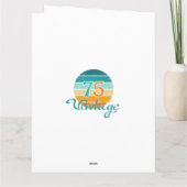 Retro Zonsondergang 75 Vintage Vervuild Kaart (Achterkant)