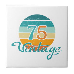 Retro Zonsondergang 75 Vintage Vervuild Tegeltje