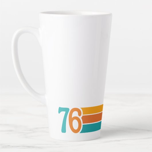Retro Zonsondergang 76 Latte Mok (Links)