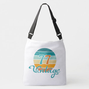Retro Zonsondergang 77 Vintage Vervuild Crossbody Tas