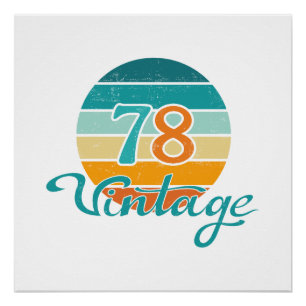 Retro Zonsondergang 78 Vintage Vervuild Perfect Poster