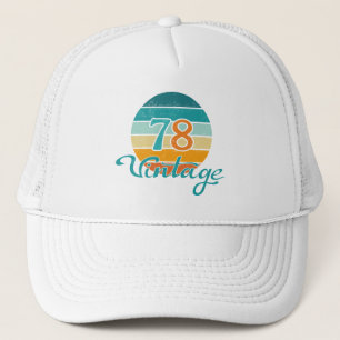Retro Zonsondergang 78 Vintage Vervuild Trucker Pet