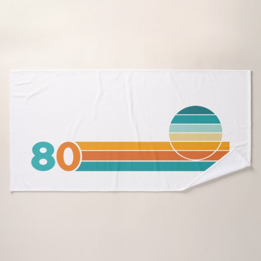 Retro Zonsondergang 80 Badhanddoek (Badhanddoek)