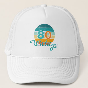 Retro Zonsondergang 80 Vintage Vervuild Trucker Pet