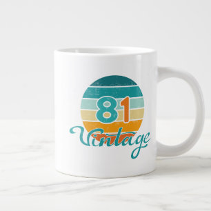 Retro Zonsondergang 81 Vintage Vervuild Extra Grote Beker