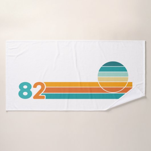 Retro Zonsondergang 82 Badhanddoek (Badhanddoek)