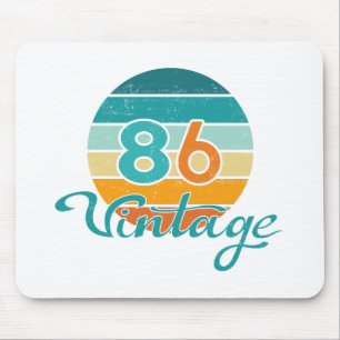 Retro Zonsondergang 86 Vintage Vervuild Muismat
