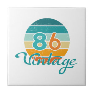 Retro Zonsondergang 86 Vintage Vervuild Tegeltje