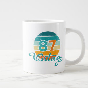 Retro Zonsondergang 87 Vintage Vervuild Extra Grote Beker