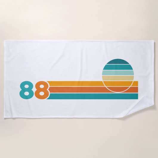 Retro Zonsondergang 88 Strandlaken (Voorkant)