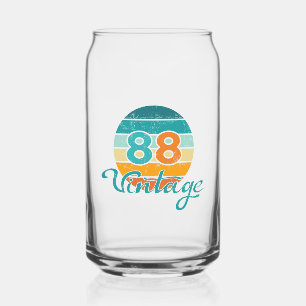 Retro Zonsondergang 88 Vintage Vervuild Blikvorm Glas