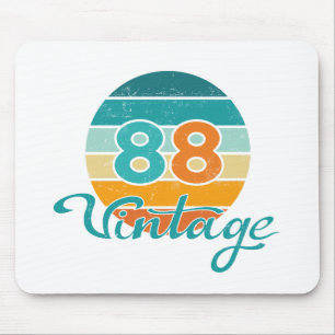 Retro Zonsondergang 88 Vintage Vervuild Muismat