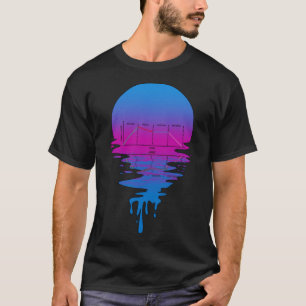 retro zonsondergang ADSR Synth T-shirt